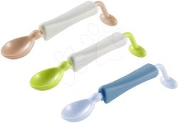 Beaba Set 3 linguriţe Beaba 360° pentru exersarea mâncării albastră, neon și roz 16 cm de la 8 luni (BE913383)