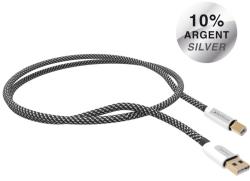 NorStone Jura USB A-B ezüstözött összekötő kábel - 1, 5M