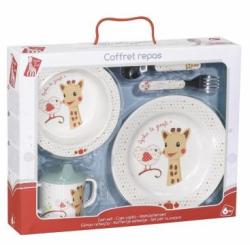 Vulli Set pentru masa melamina Girafa Sophie Kiwi cutie cadou Set pentru masa bebelusi