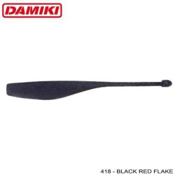 Damiki Shad DAMIKI Dope 10.2cm 418 (Black Red Flake) 8buc/plic (DMK-DOPSH4-418)