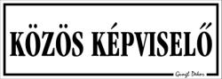  Közös képviselő feliratú tábla matrica