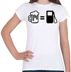 printfashion A sör az én üzemanyagom - Női póló - Fehér (1702651)