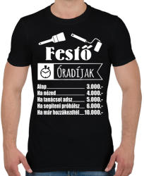printfashion Festő óradíj - Férfi póló - Fekete (1685418)