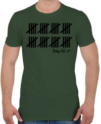 printfashion Boldog 40 Srtigula - Férfi póló - Katonazöld (1695545)