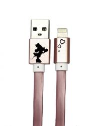 Disney Cablu Disney USB Lightning Minnie Hearts Rose Gold (DUSMIN002)