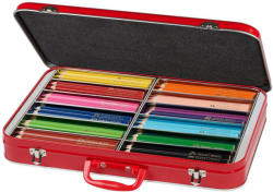 Faber-Castell Creioane colorate groase 144 bucati/set, FABER-CASTELL Jumbo, cutie metal, FC201679