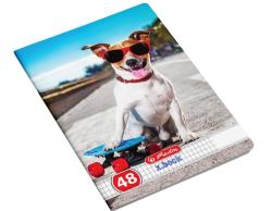 Herlitz Caiet A5, 48 file, patratele, colturi rotunjite, motiv Cool Dog, diverse modele HZ9480650 (9480650)