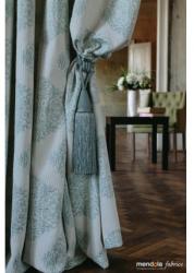 Mendola Metraj draperie cu decor GALLIANO, latime 280 cm, albastru