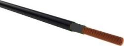  Erőátviteli / földkábel (NYY-O / E-YY-O) 1x16 mm2, fekete, tömör, réz, PVC szigetelésű, 0, 6/1Kv-os kábel (V7431)