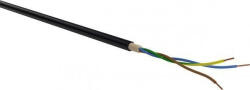 Erőátviteli / földkábel (NYY-O / E-YY-O) 3x4 mm2, fekete, tömör, réz, PVC szigetelésű, 0, 6/1Kv-os kábel (V16164)
