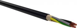  Erőátviteli / földkábel (NYY-J / E-YY-J) 4x2, 5 mm2, fekete, tömör, réz, PVC szigetelésű, 0, 6/1Kv-os kábel (V16090)