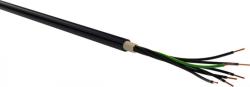 Erőátviteli / földkábel (NYY-J / E-YY-J) 21x1, 5 mm2, fekete, tömör, réz, PVC szigetelésű, 0, 6/1Kv-os kábel (V7416)
