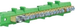 Hager Golf KM17E N/PE sín 1x25mm2+8x16mm2+8x10mm2, L=121, 5mm, talpra szerelt, zöld (Hager KM17E) (KM17E)