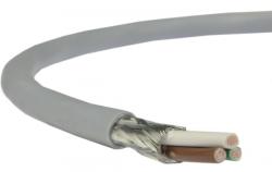 LiYCY (árnyékolt elektronikai) 3x0, 75 mm2 szürke sodrott réz PVC szigetelésű 350V kábel (V4982)