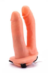 Lovetoy Strap-On Dublu/Extensie Penis Unisex Cu Vibratii