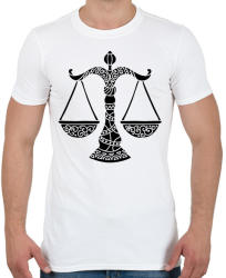 printfashion Fekete Mérleg horoszkóp - Férfi póló - Fehér (1723112)