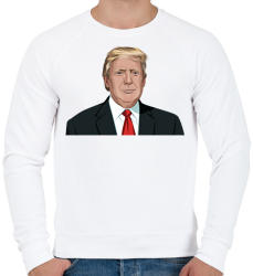 printfashion Donald Trump - Férfi pulóver - Fehér (1720271)