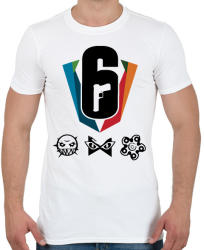 printfashion Rainbow Six - Férfi póló - Fehér (1728460)