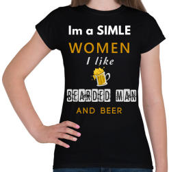 printfashion im a simple women - Női póló - Fekete (1703225)