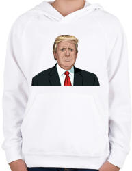 printfashion Donald Trump - Gyerek kapucnis pulóver - Fehér (1720352)