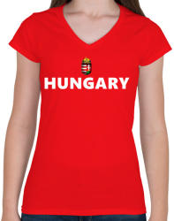 printfashion HUNGARY - Női V-nyakú póló - Piros (1706677)