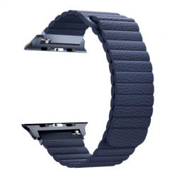 BSTRAP Leather Loop curea pentru Apple Watch 38/40/41mm, Dark Blue (SAP010C03)