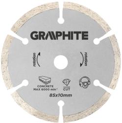 GRAPHITE Disc diamantat segmentat, 85 x 10 mm, Graphite (55H550)