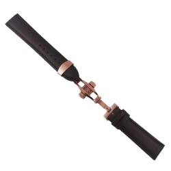  Curea ceas din piele maro Deployant auriu-roze 14mm 16mm 18mm 20mm 22mm 24mm (WZ3199)