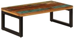 vidaXL Măsuță de cafea, 100x50x35 cm, lemn masiv reciclat și oțel (247338) Masa de cafea