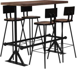 vidaXL Set mobilier de bar, 5 piese, lemn masiv reciclat (245395)