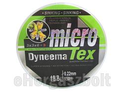 Dyneema Tex Micro Fonott Zsinór 0, 10mm 9, 40kg 150m Zöld