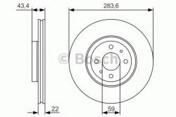 Bosch Disc frana FIAT IDEA (350) (2003 - 2016) BOSCH 0 986 479 S01