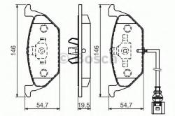 Bosch Set placute frana, frana disc AUDI A3 (8P1) (2003 - 2012) BOSCH 0 986 494 524