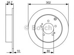 Bosch Disc frana MITSUBISHI OUTLANDER II (CW) (2006 - 2012) BOSCH 0 986 479 318