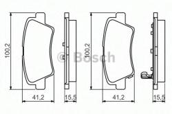 Bosch Set placute frana, frana disc KIA PRO CEED (JD) (2013 - 2016) BOSCH 0 986 494 557