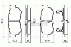 Bosch Set placute frana, frana disc HYUNDAI SANTA FE I (SM) (2000 - 2006) BOSCH 0 986 494 417
