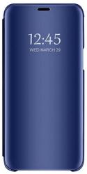 Husa Samsung, Galaxy M20, M205, Clear View Flip Mirror Stand, Albastru