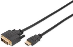 ASSMANN DB-330300-020-S Adapter Kábel HDMI apa - DVI-D apa 2.0m FULL HD Fekete (DB-330300-020-S)