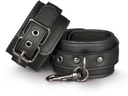 EasyToys Fetish Black Leather Handcuffs