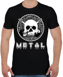 printfashion metal skull - Férfi póló - Fekete (1746628)