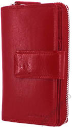 LA SCALA Közepes női piros bőr pénztárca LA SCALA (DN-443 red)