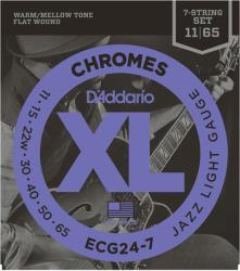 D'Addario ECG24-7 Chromes Flat Wound, 011-065