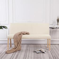 vidaXL Bancă, crem, 139, 5 cm, poliester (281337) - vidaxl
