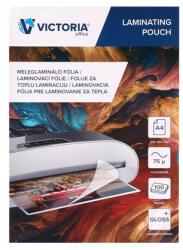 Victoria Meleglamináló fólia, 75 mikron, A4, fényes, VICTORIA OFFICE (ILKVF754)