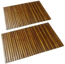 vidaXL Covor pentru baie din lemn de salcâm 80 x 50 cm, 2 buc (271768) - vidaxl