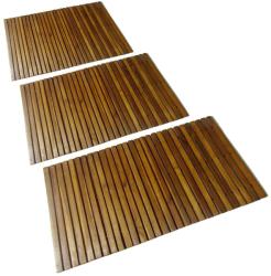 vidaXL Covor pentru baie din lemn de salcâm 80 x 50 cm, 3 buc (271769) - vidaxl