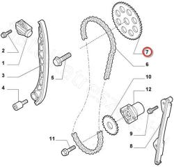 FIAT eredeti Felső vezérműlánc kerék ALFA ROMEO MITO (55195294)