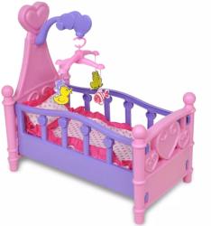 vidaXL Pat de jucărie păpuși pentru camera de joacă a copiilor, roz + violet (80117)