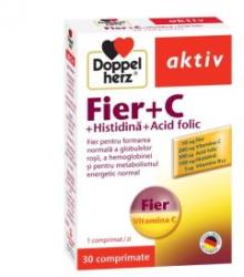 Doppelherz Fier + C + Histidina + Acid folic 30 comprimate