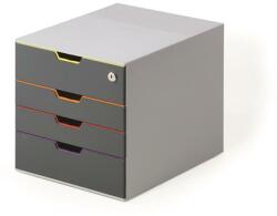 DURABLE Irattároló műanyag 4 fiókos 1 zárható fiókkal Durable VARICOLOR SAFE (DB760627)